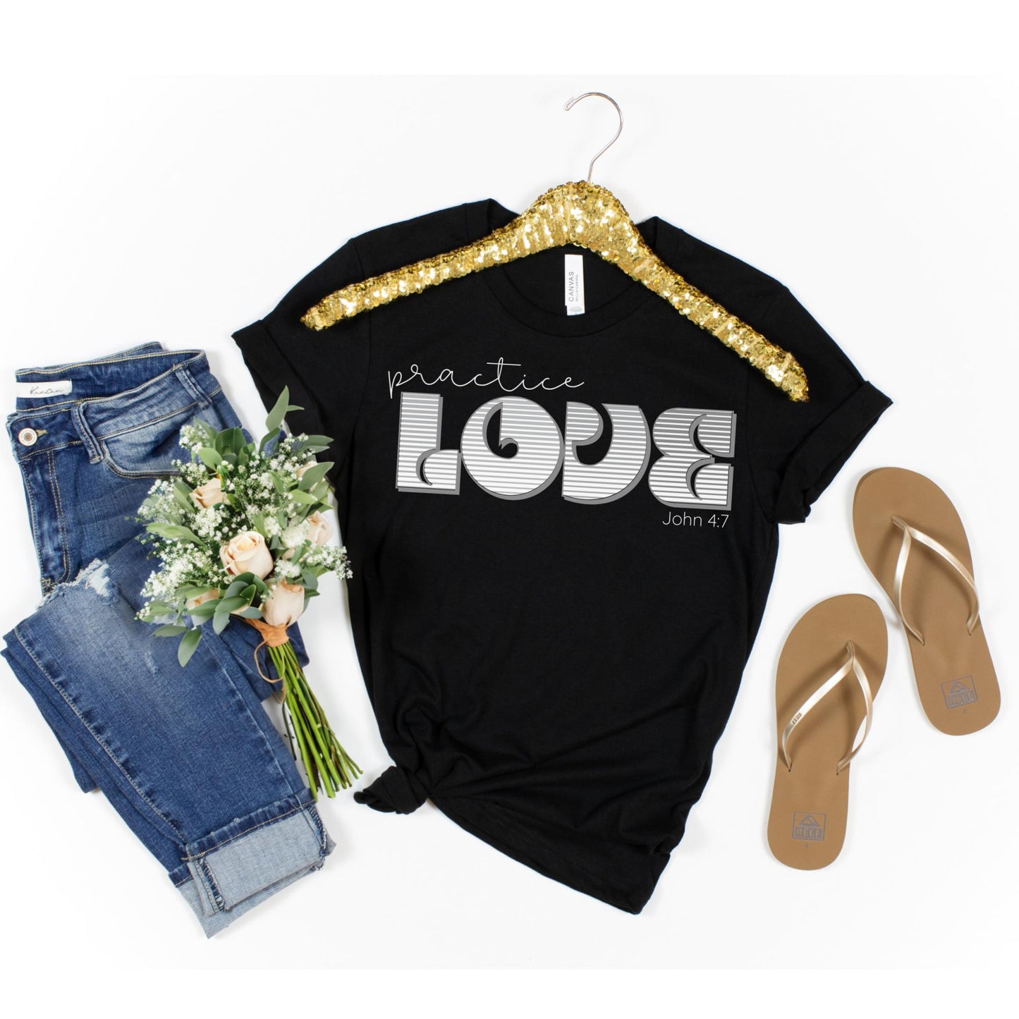 Black Practice Love Christian Women's T-Shirt {1 John 4:7}