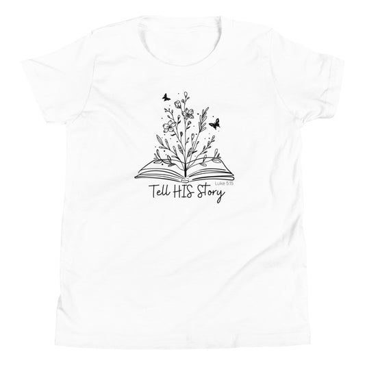 Tell His Story Christian Unisex Kid's Shirt {Luke 5:15}