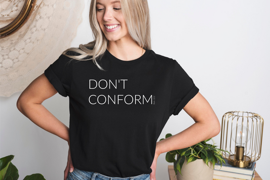 Black Don't Conform Women's Christian T-Shirt {Romans 12:2}