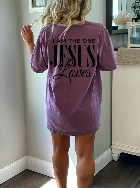 I Am The One Jesus Loves - Women's Christian T-Shirt | Comfort Colors Faith Tee | Inspirational Loved-by-Jesus Apparel