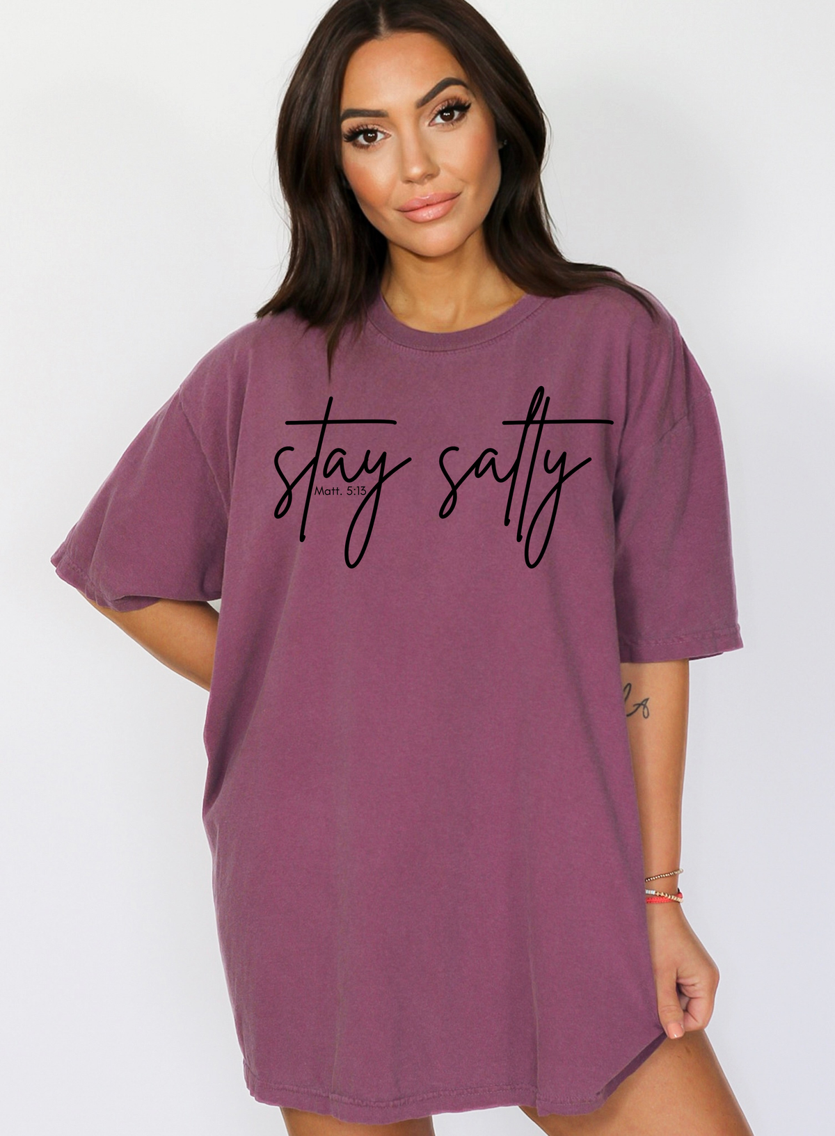 Stay Salty - Women's Christian T-Shirt | Comfort Colors Faith Tee | Inspirational Matthew 5:13 Apparel