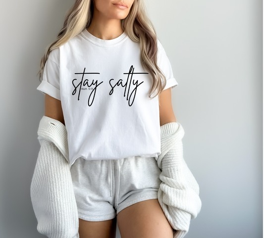 Stay Salty - Women's Christian T-Shirt | Comfort Colors Faith Tee | Inspirational Matthew 5:13 Apparel