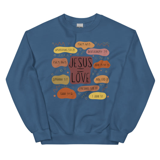 Jesus = Love | Gilden Crewneck Sweater