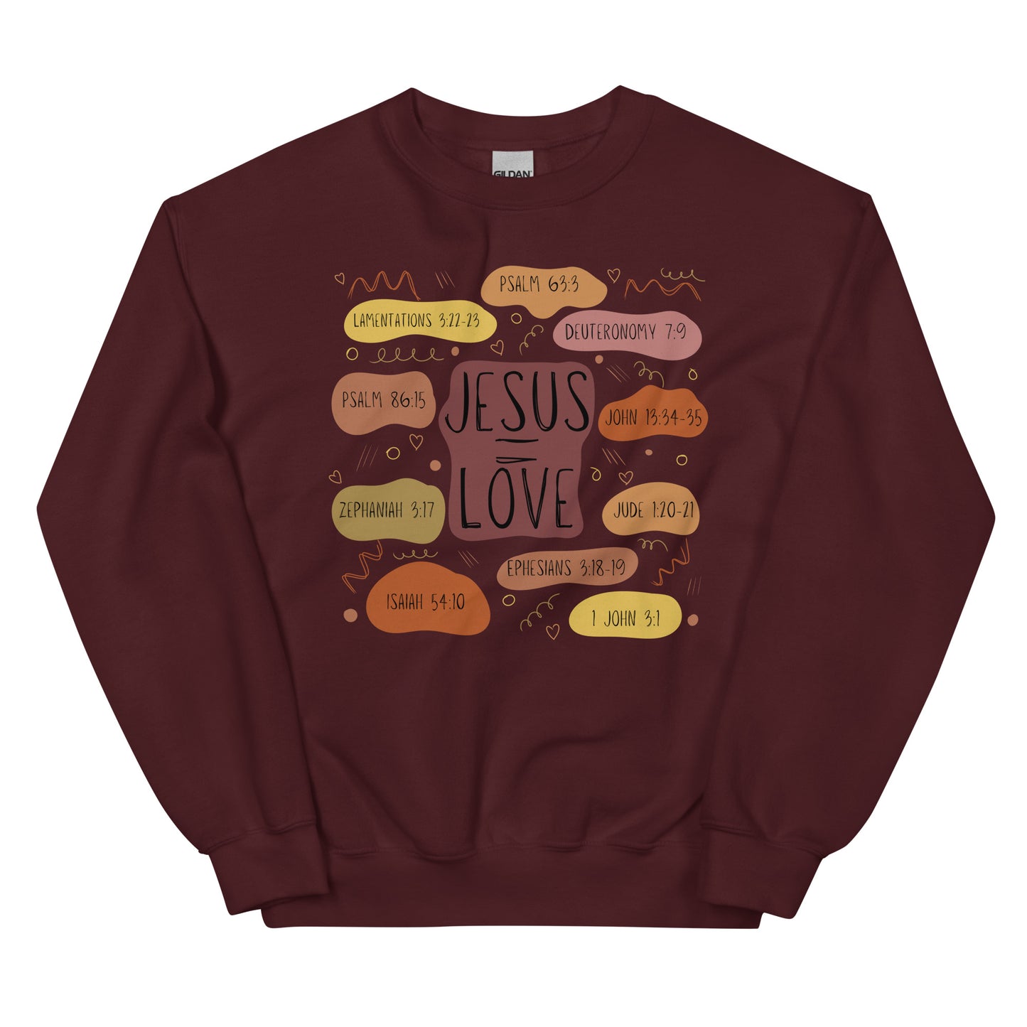 Jesus = Love | Gilden Crewneck Sweater