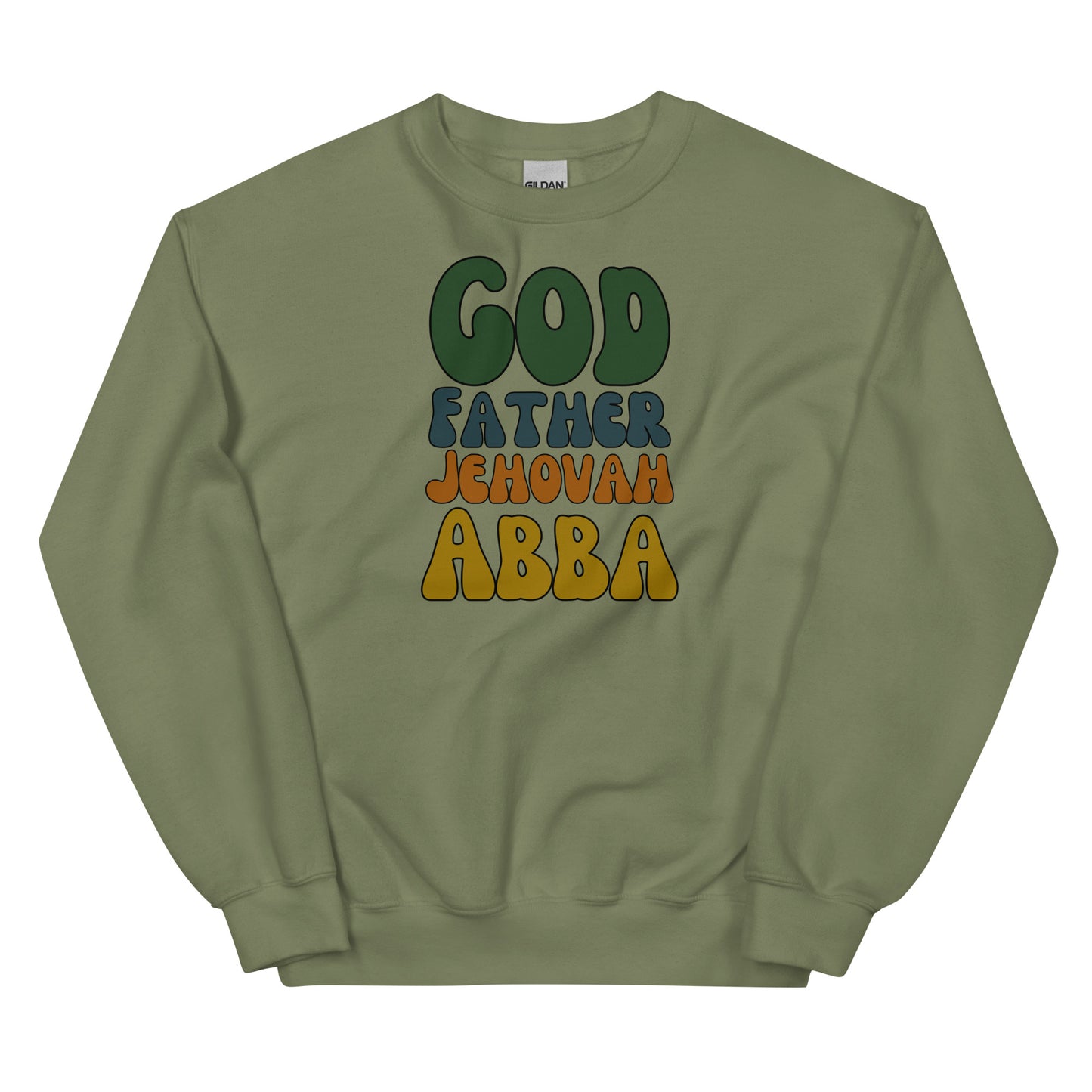 God Father Jehovah Abba | Gilden Crewneck Sweater