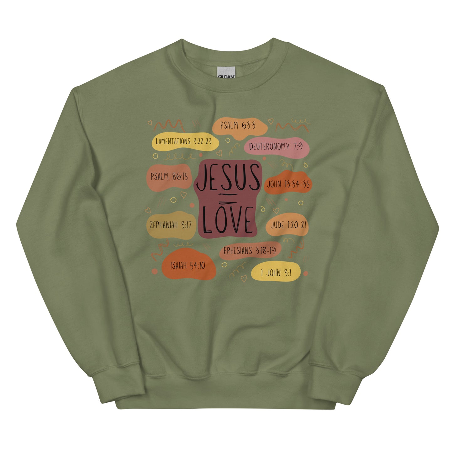 Jesus = Love | Gilden Crewneck Sweater