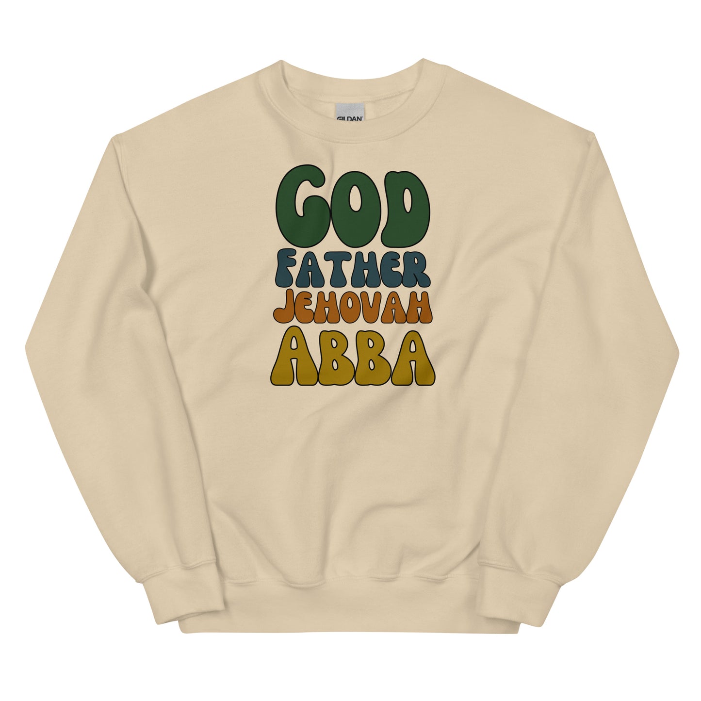 God Father Jehovah Abba | Gilden Crewneck Sweater