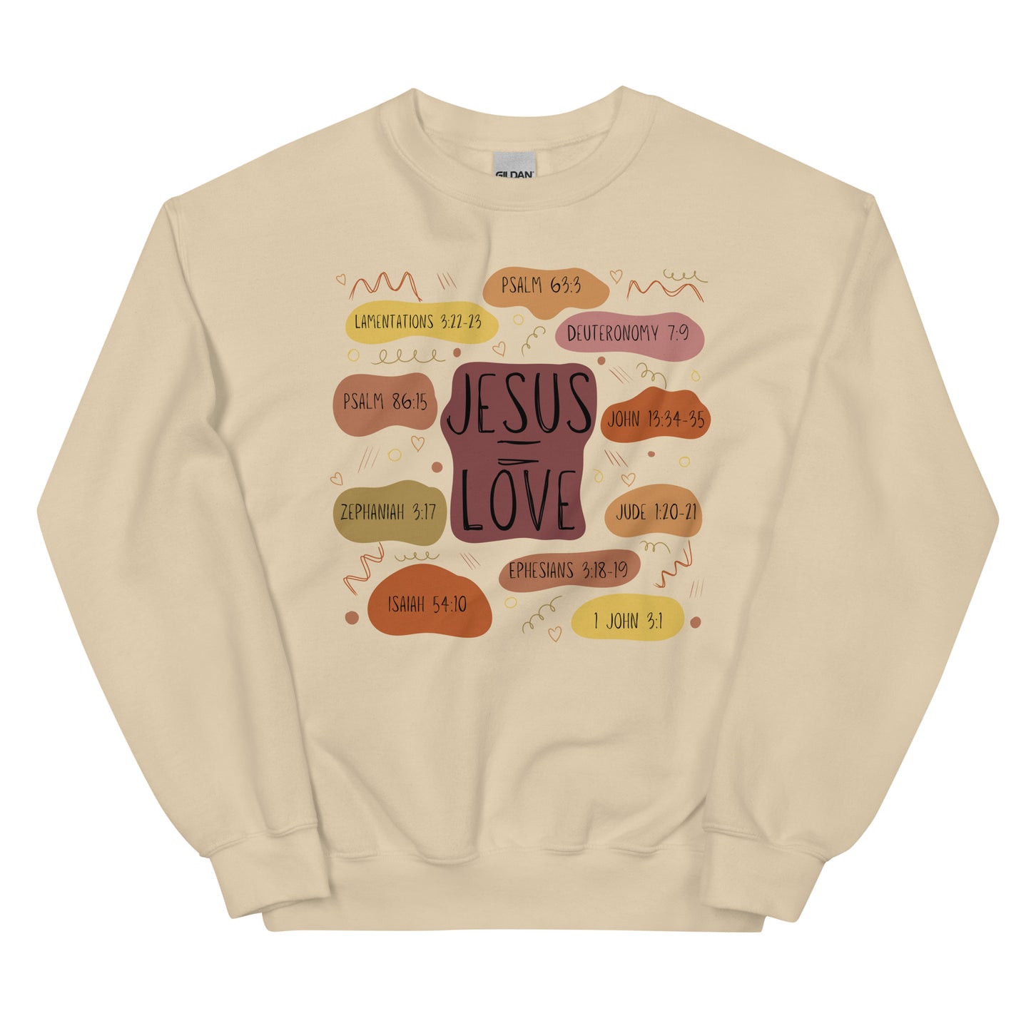 Jesus = Love | Gilden Crewneck Sweater