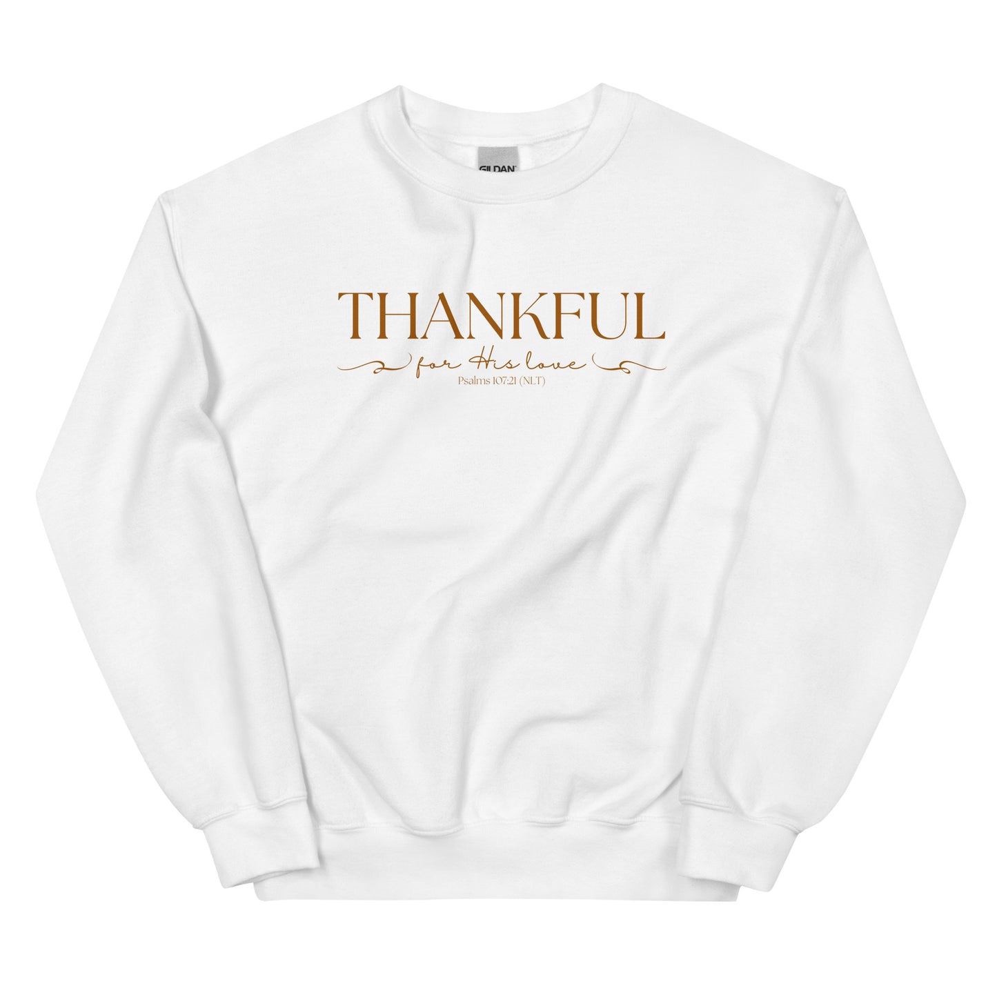 Thankful For His Love | Gilden Crewneck Sweatshirt