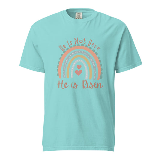 He Is Not Here, He is Risen Premium Christian T-shirt