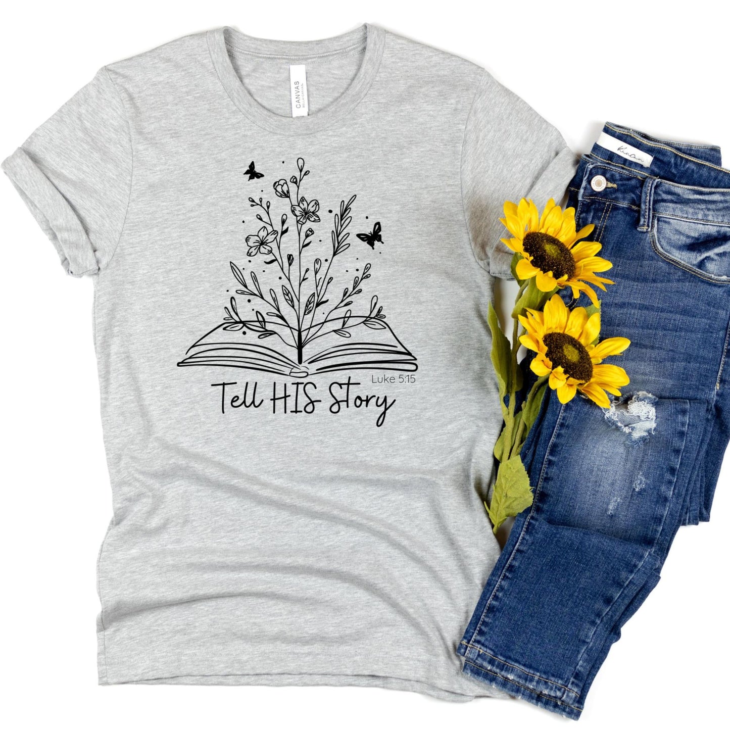 Tell His Story Women's T-Shirt {Luke 5:15}