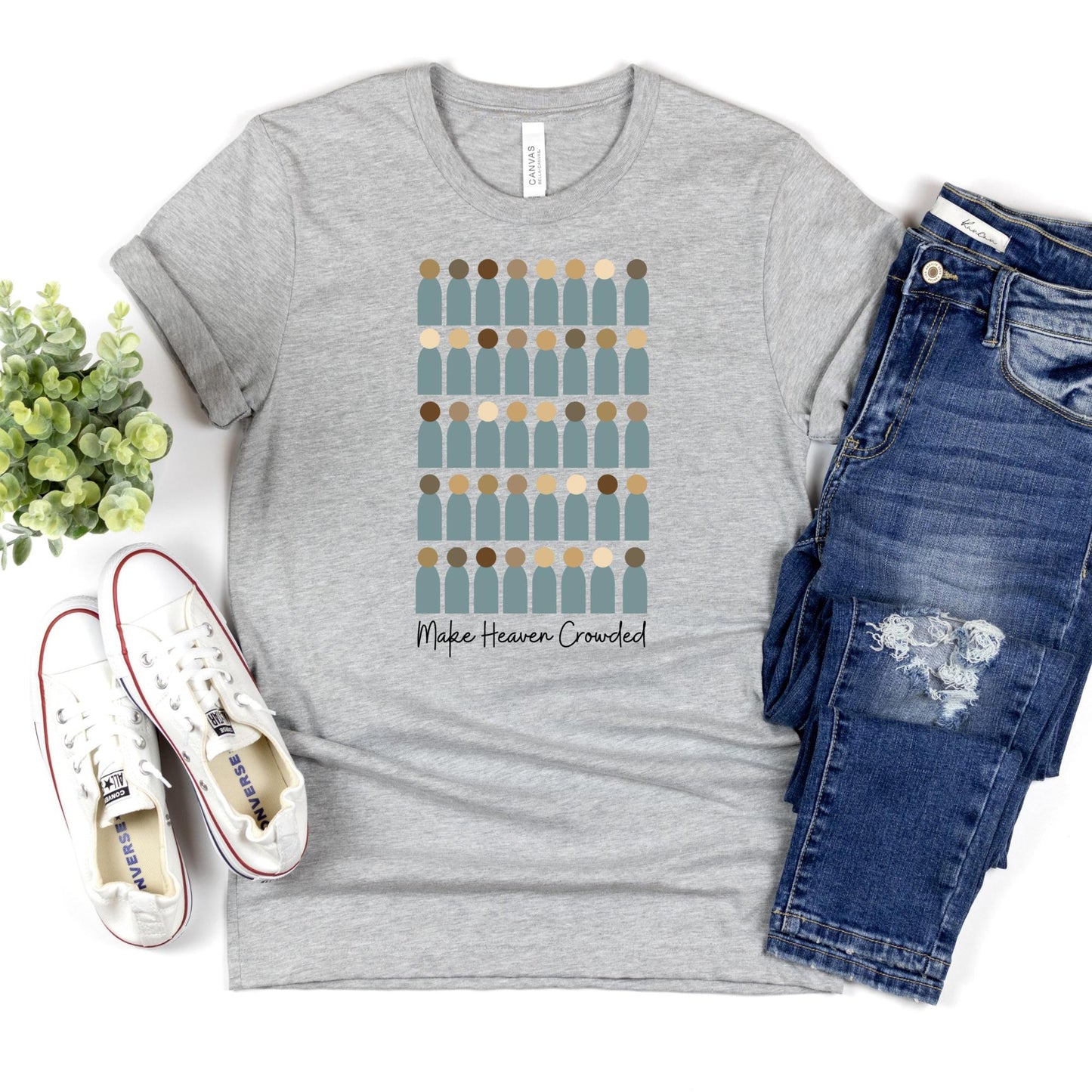 Make Heaven Crowded Christian Women's T-Shirt {Matthew 7:13-14}