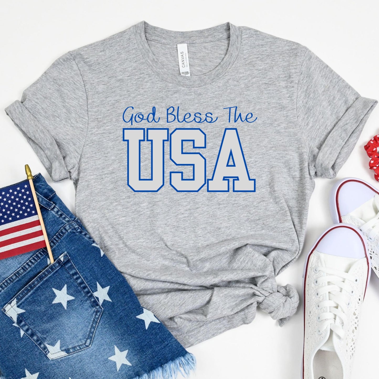 God Bless The USA Christian Women's T-shirt