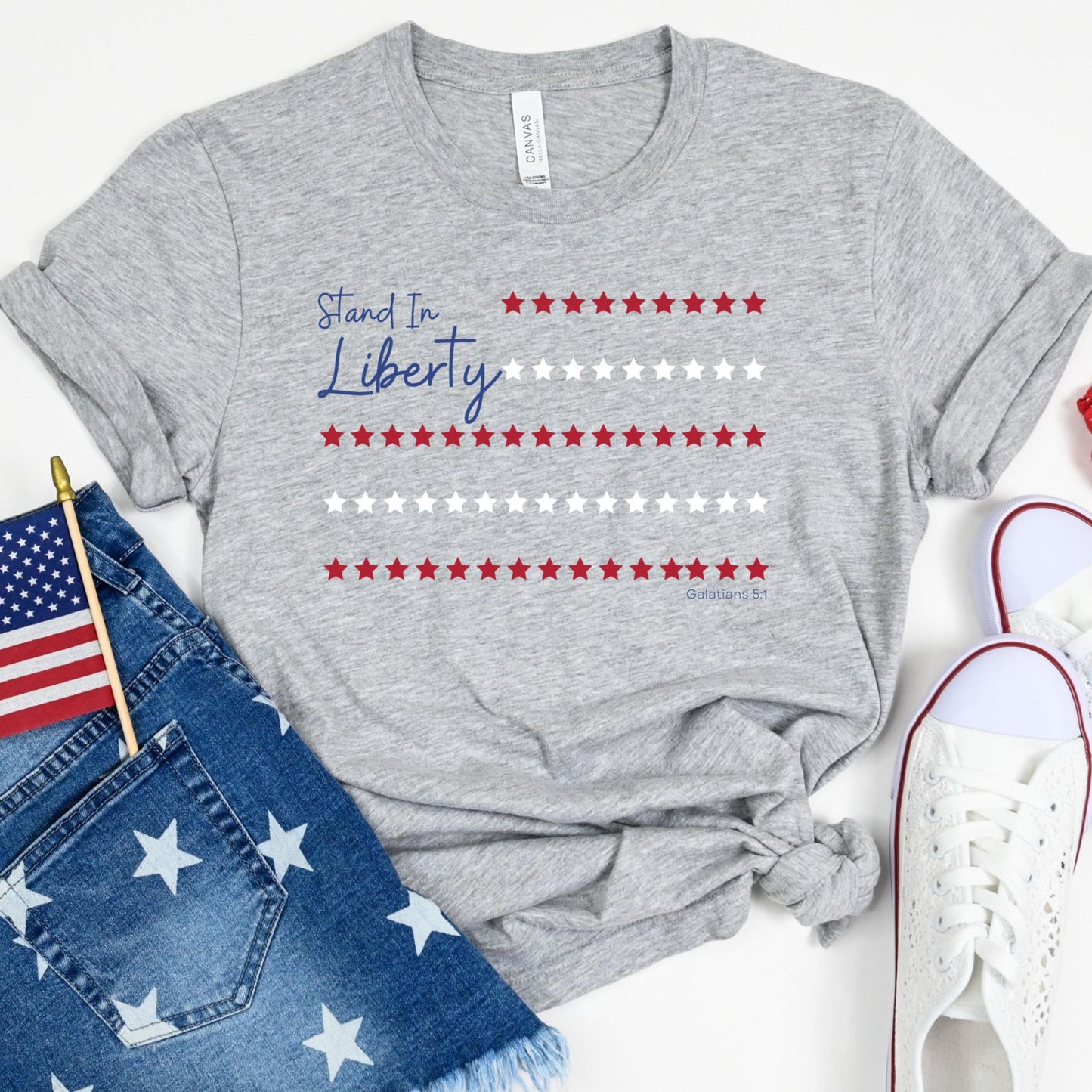 Stand in Liberty Women's Christian T-Shirt {Galatians 5:1}