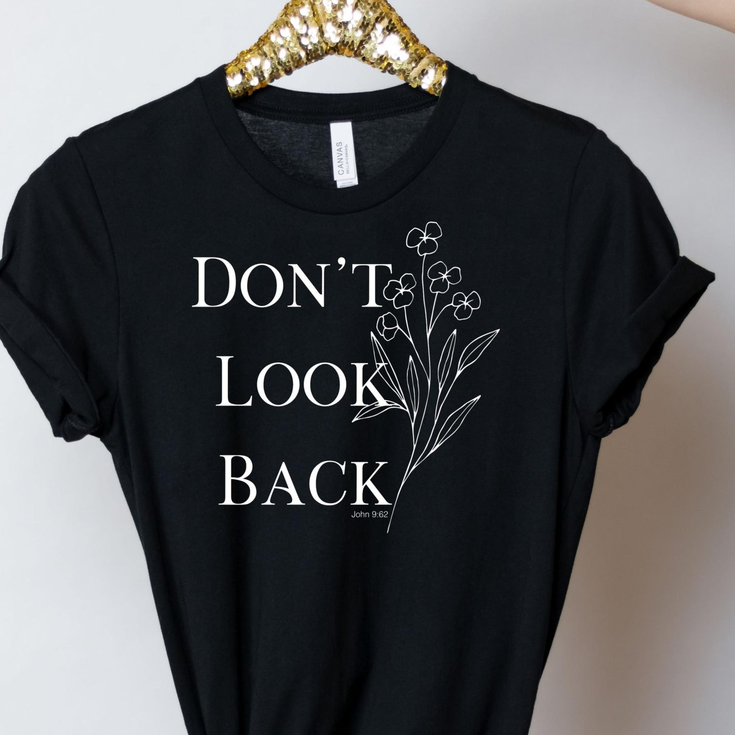 Black Don't Look Back Women's Christian T-Shirt John 9:62