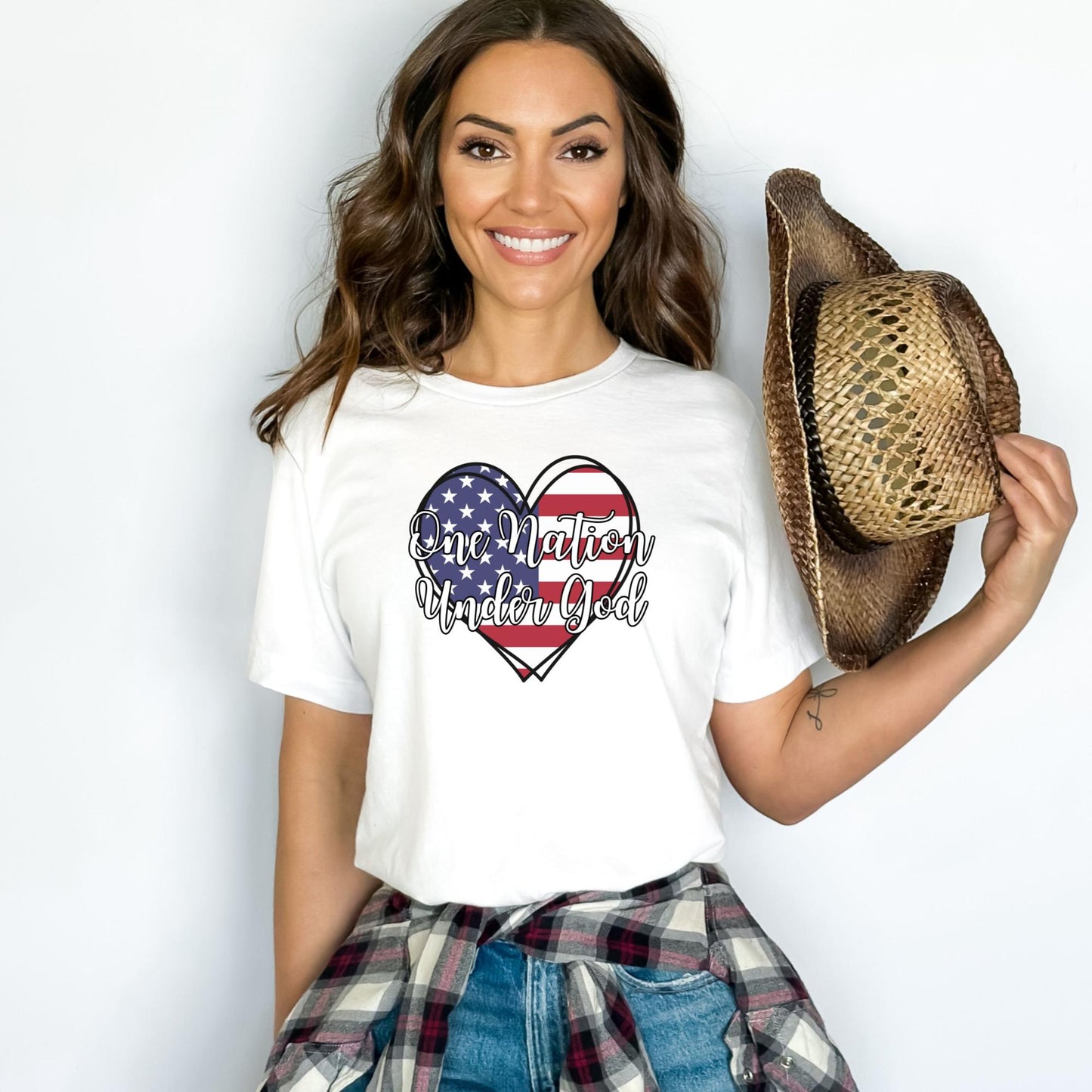 One Nation Under God Women's Christian T-Shirt