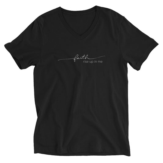 Faith Rise Up In Me Christian Women's V-Neck