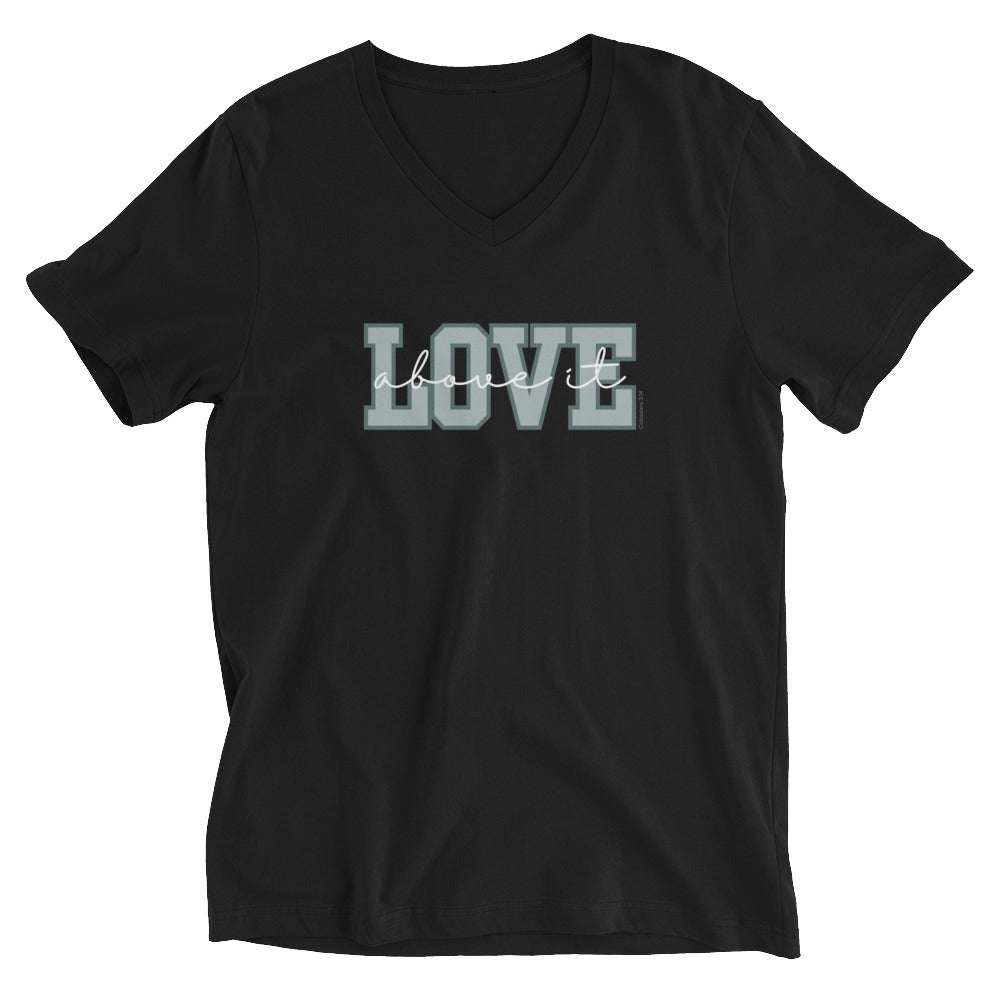 Love Above It Christian Women's V-Neck T-Shirt