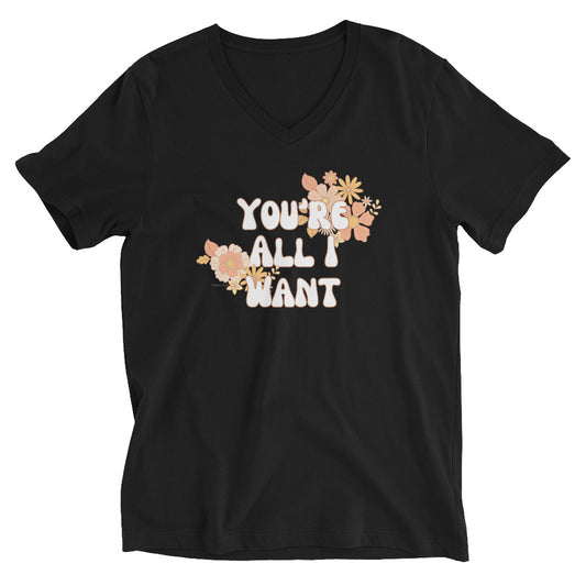 You're All I Want Christian Women's V-Neck T-Shirt