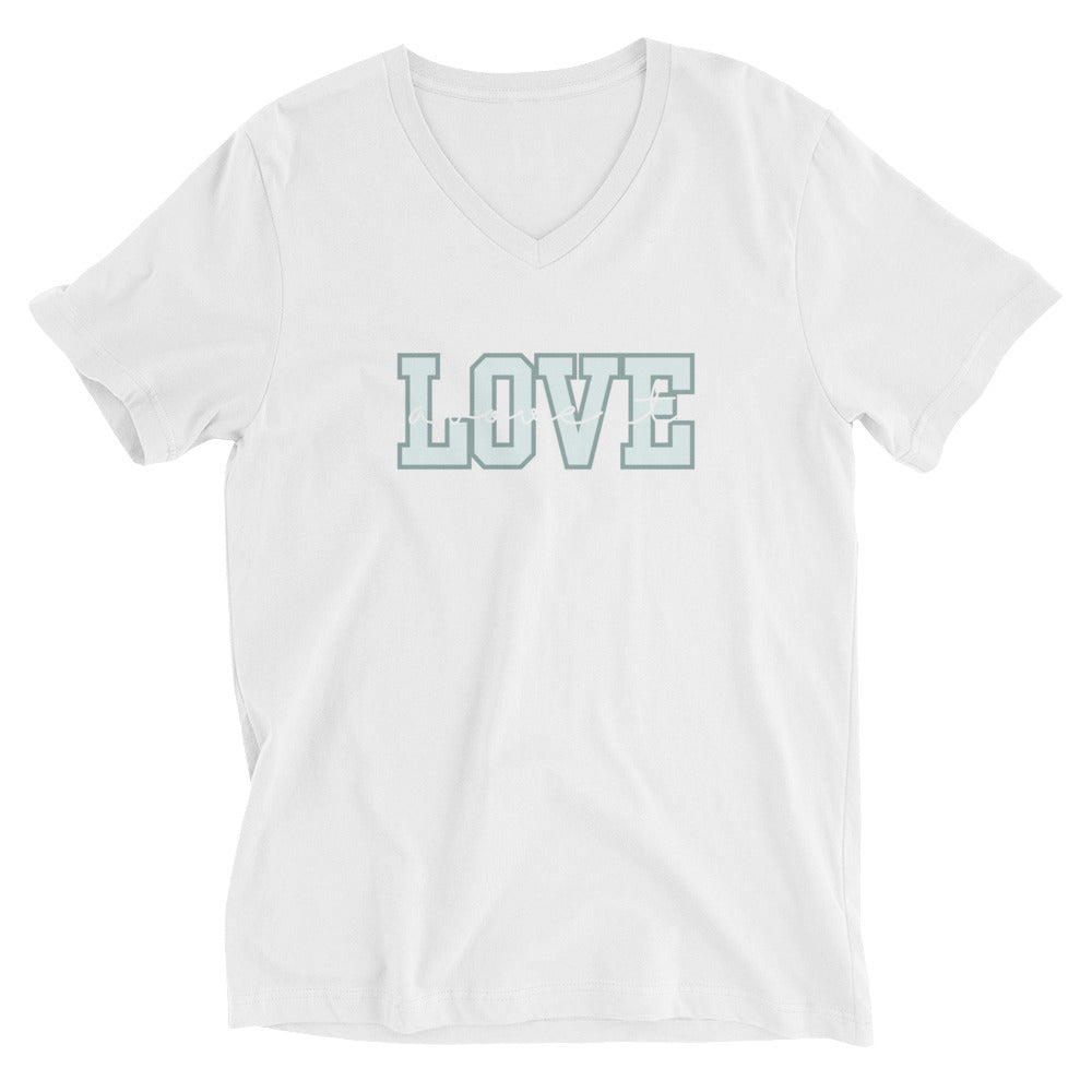 Love Above It Christian Women's V-Neck T-Shirt