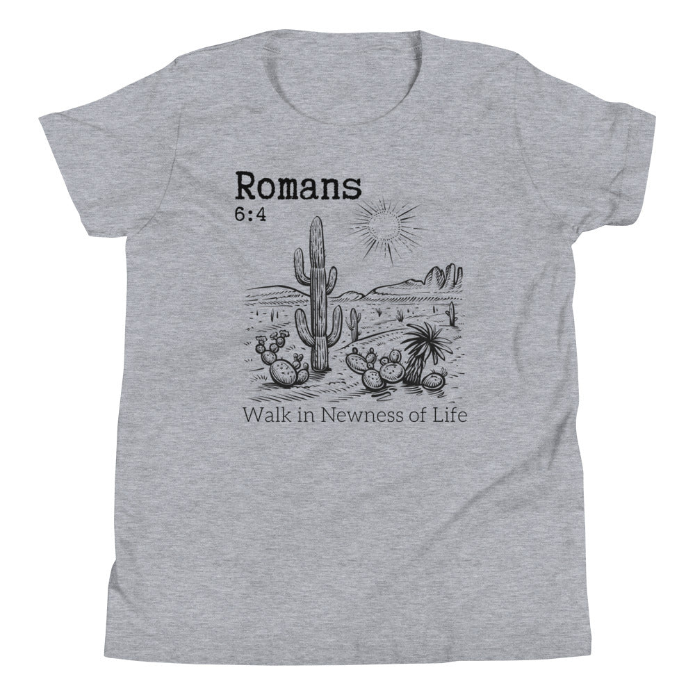 Walk In Newness of Life Kid's T-shirt {Romans 6:4}