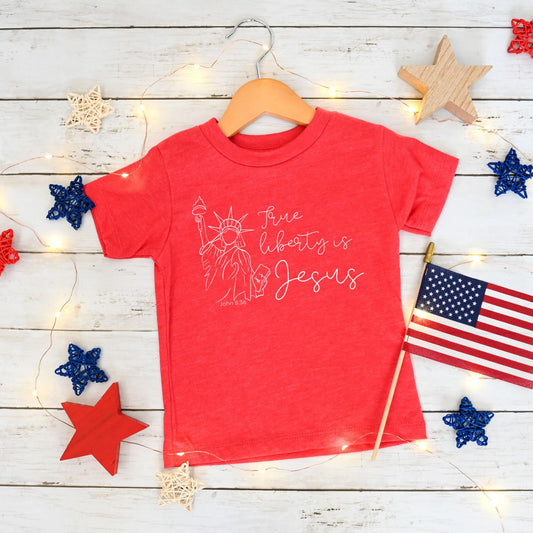 True Liberty Is Jesus Kid's T-shirt {John 8:36}