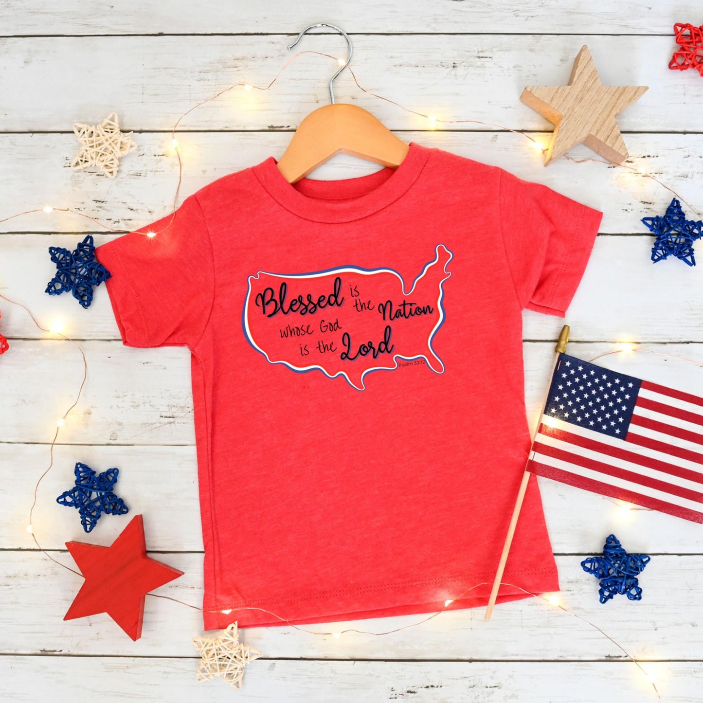 Blessed Is The Nation Kid's T-shirt {33:12}