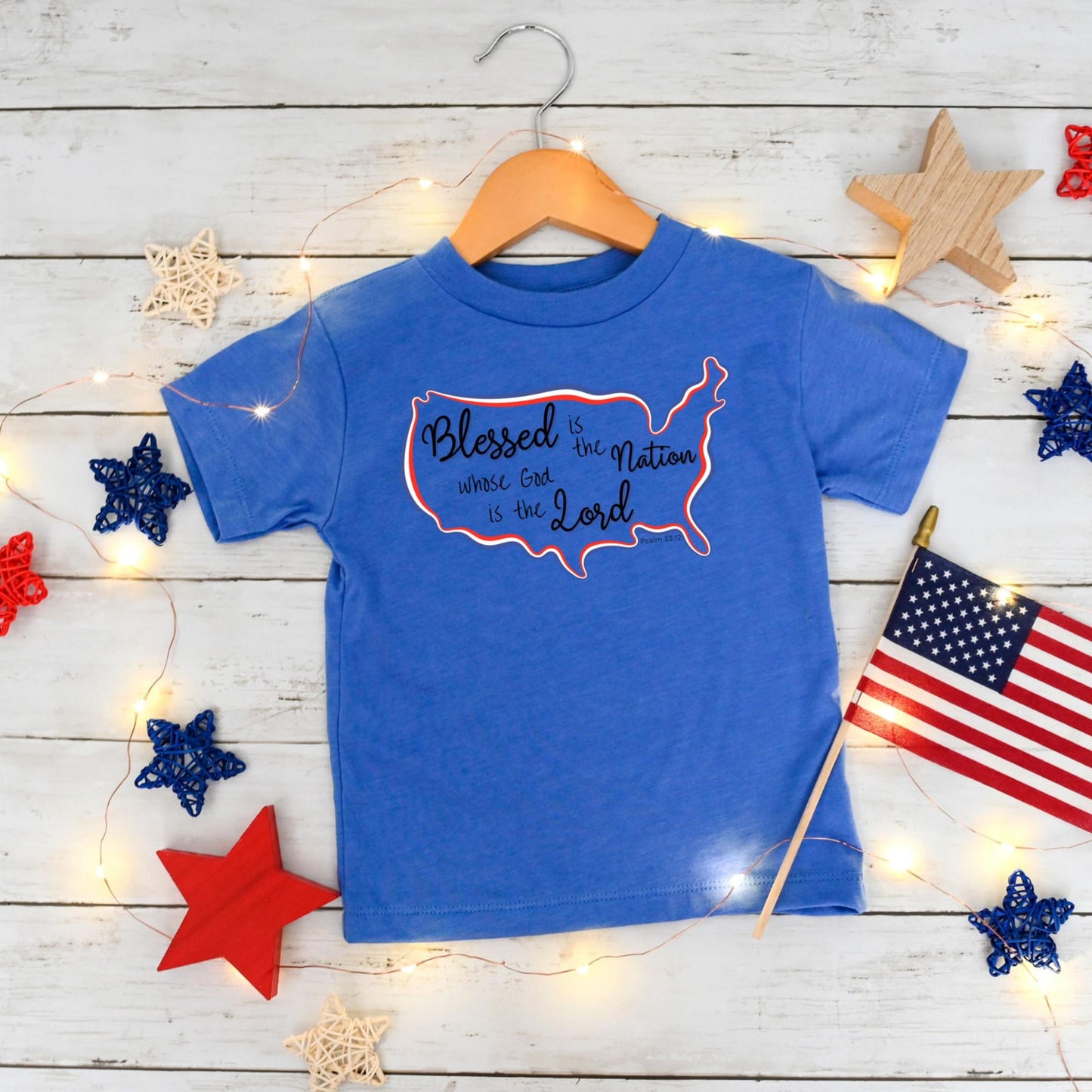 Blessed Is The Nation Kid's T-shirt {33:12}