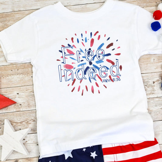 Free Indeed Kid's T-shirt {John 8:36}