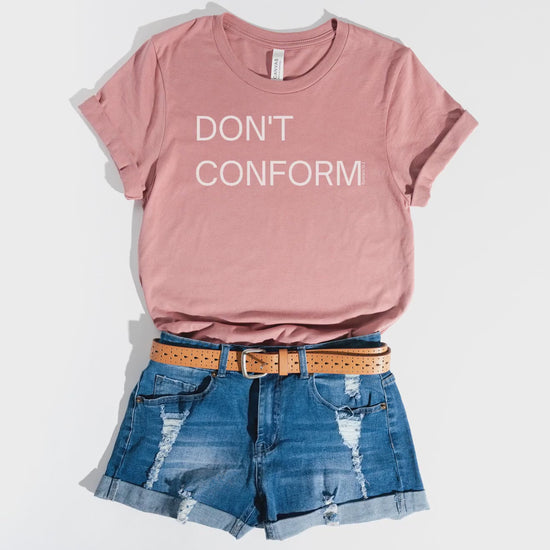 Mauve Don't Conform Christian Women's T-Shirt {Romans 12:2}